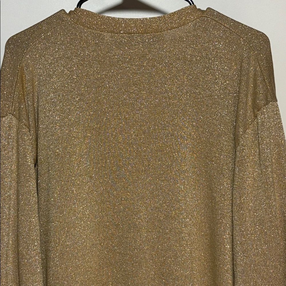 Gold Button-Up Cardigan sweater - Picture 7 of 8